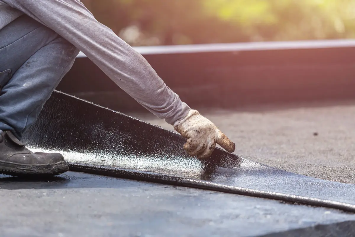 Roof waterproofing work