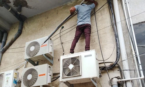 Outdoor units and cabling